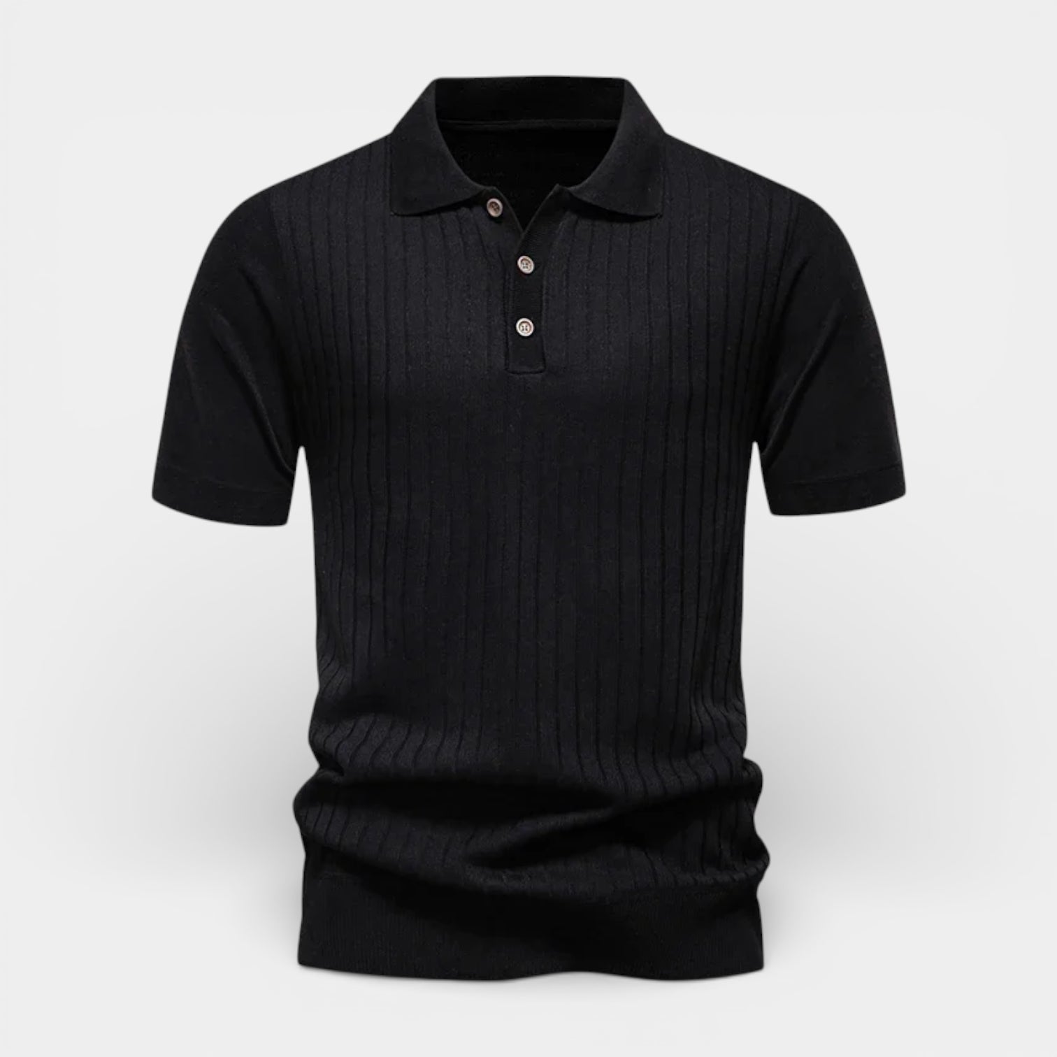 Short Sleeve Knit Polo Shirt Collared for Men