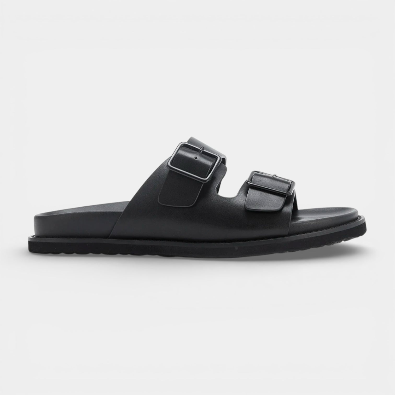 Double Buckle Slide Sandals Adjustable Strap for Men