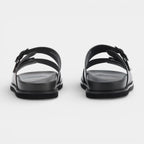 Double Buckle Slide Sandals Adjustable Strap for Men