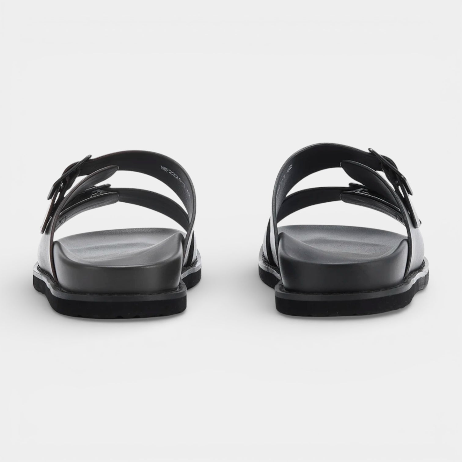 Double Buckle Slide Sandals Adjustable Strap for Men