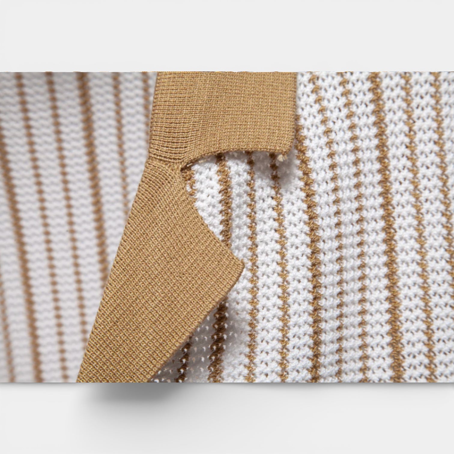 Short Sleeve Knit Polo Shirt Button-Up Regular Fit for Men