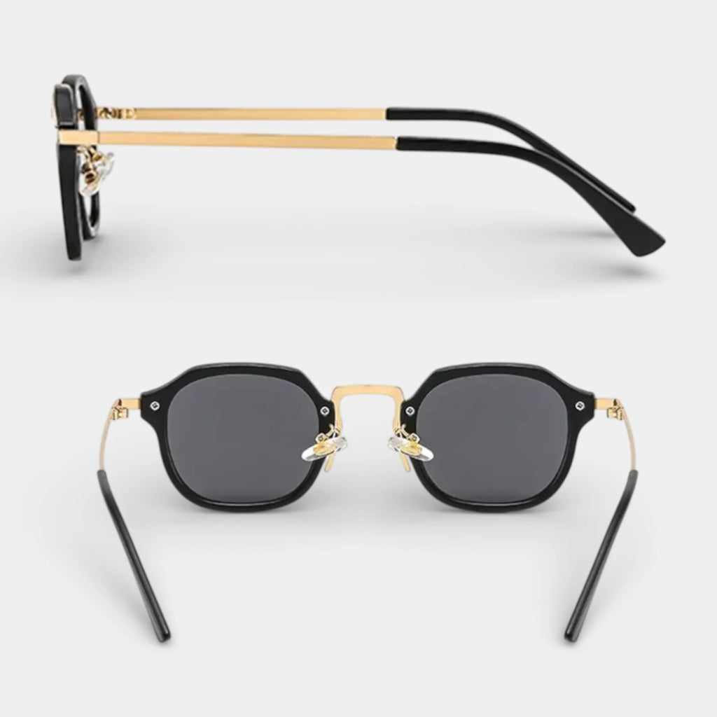 Round Metal Frame Sunglasses Tinted Lenses for Men