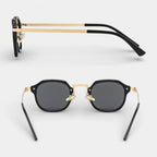 Round Metal Frame Sunglasses Tinted Lenses for Men