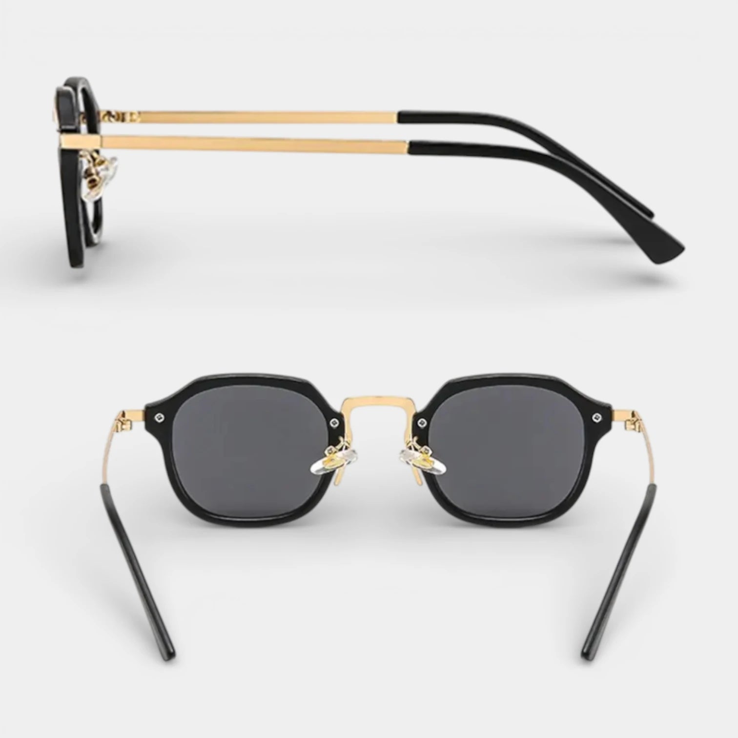 Round Metal Frame Sunglasses Tinted Lenses for Men