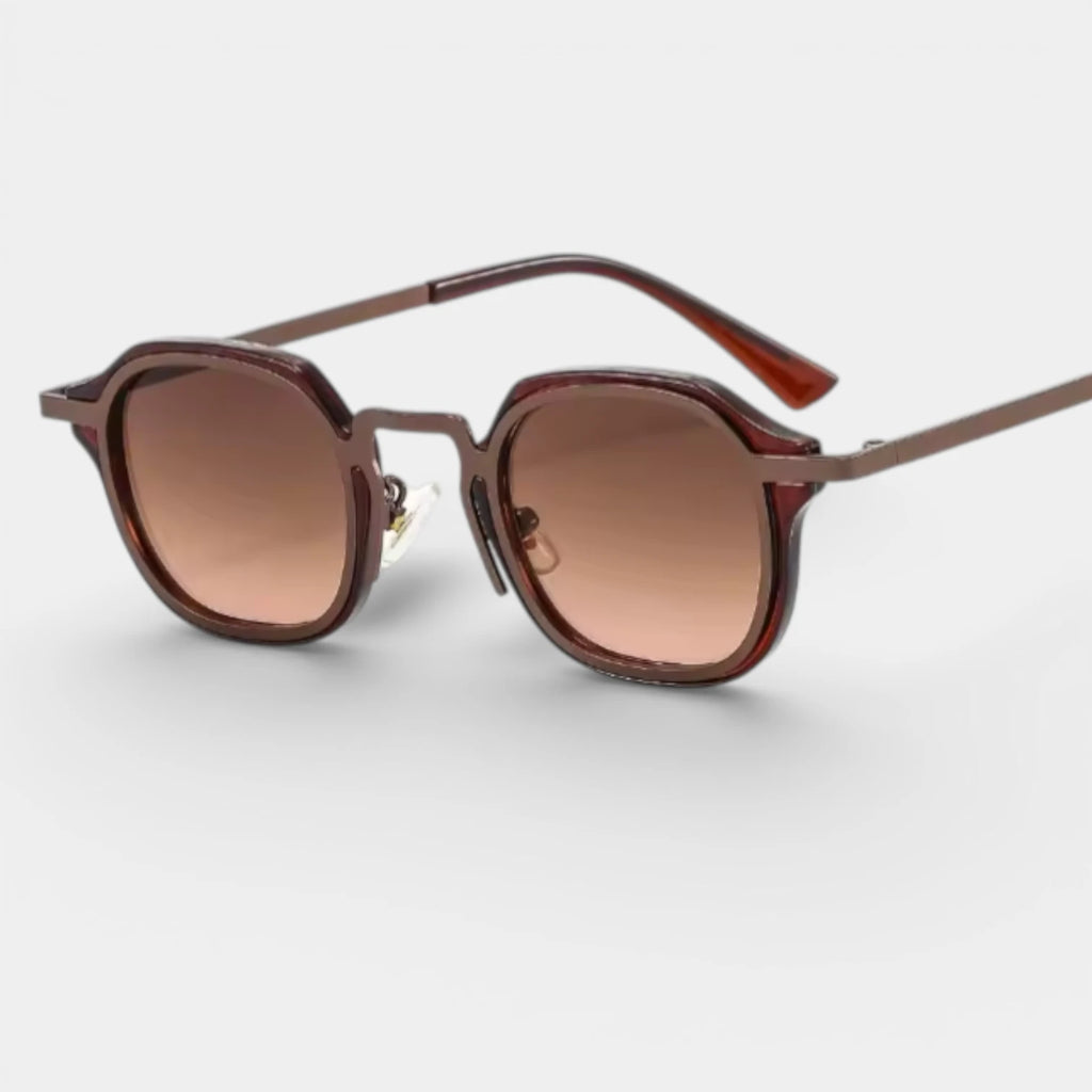 Round Metal Frame Sunglasses Tinted Lenses for Men