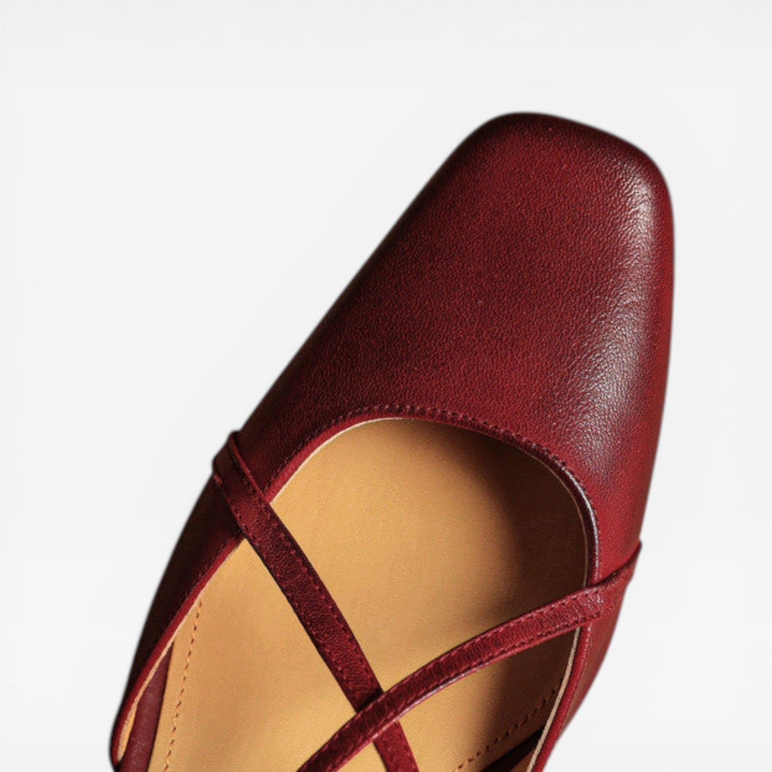 Women's Leather Block Heel Slingback Shoes
