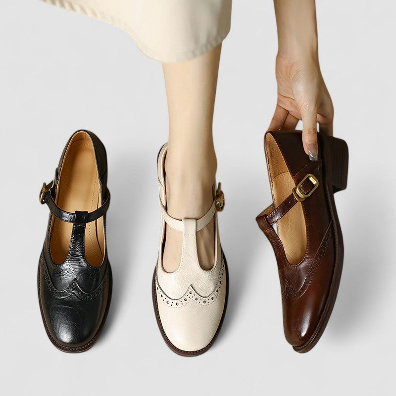 Women's Classic Leather Mary Jane Flats