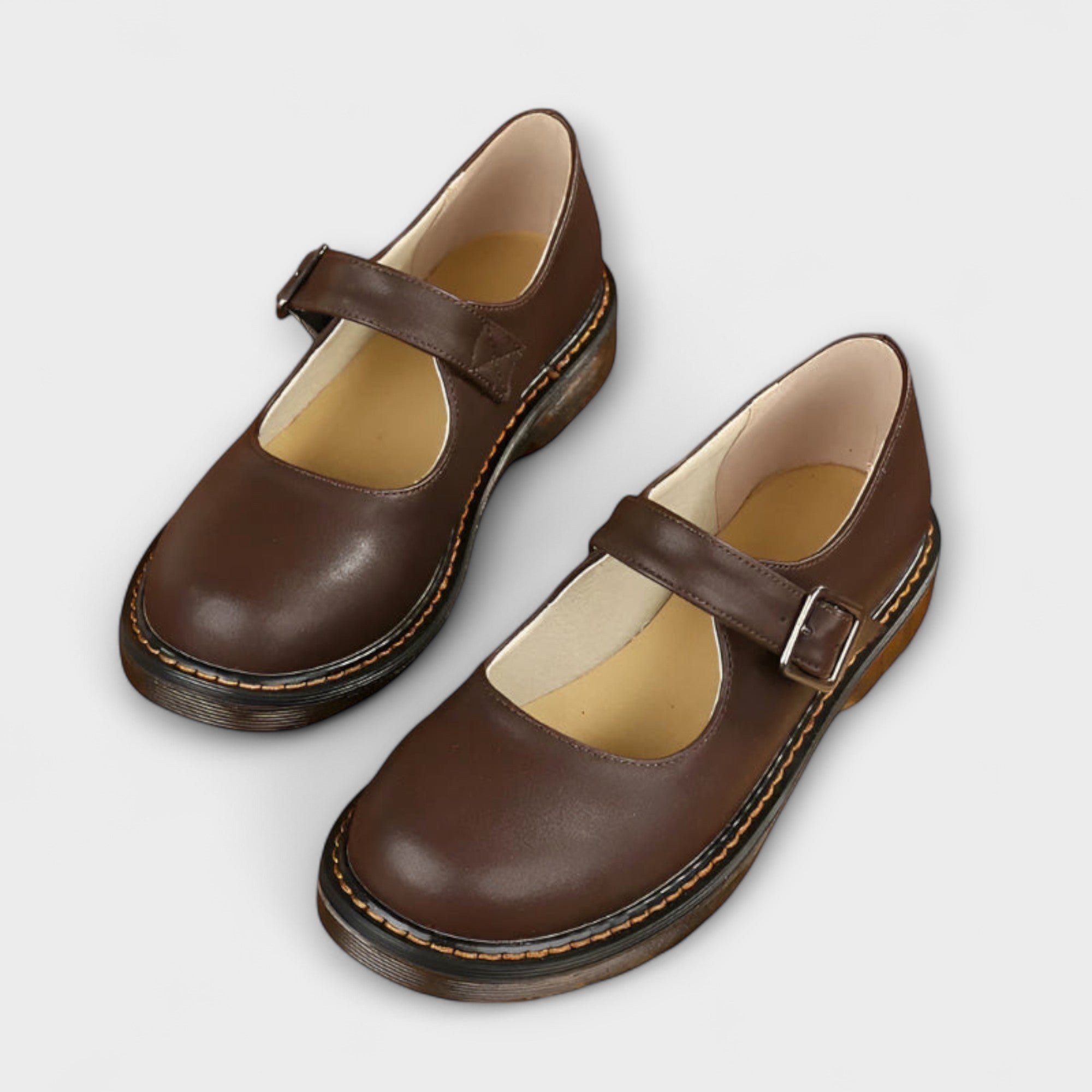 Women's Classic Mary Jane Shoes with Strap Closure