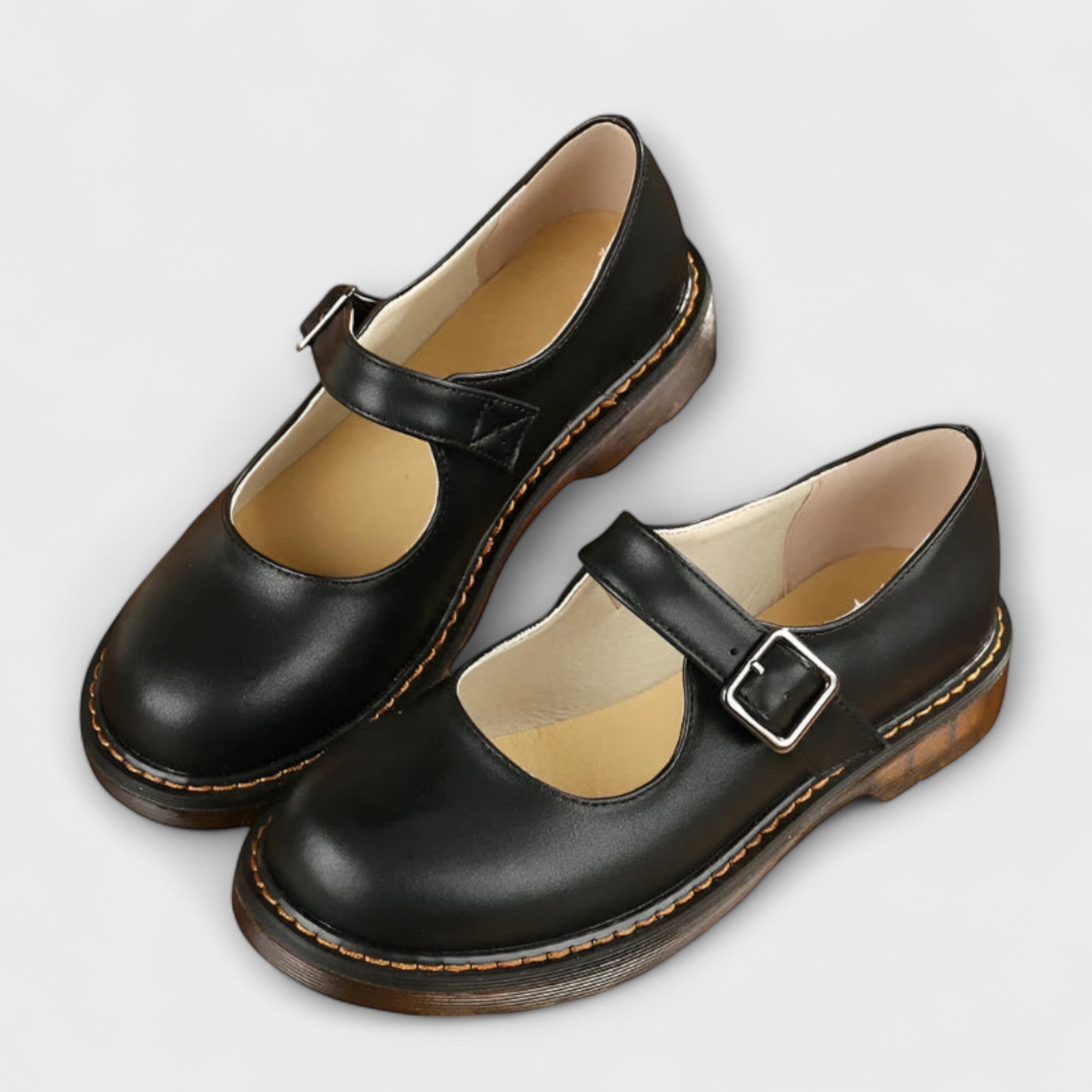 Women's Classic Mary Jane Shoes with Strap Closure