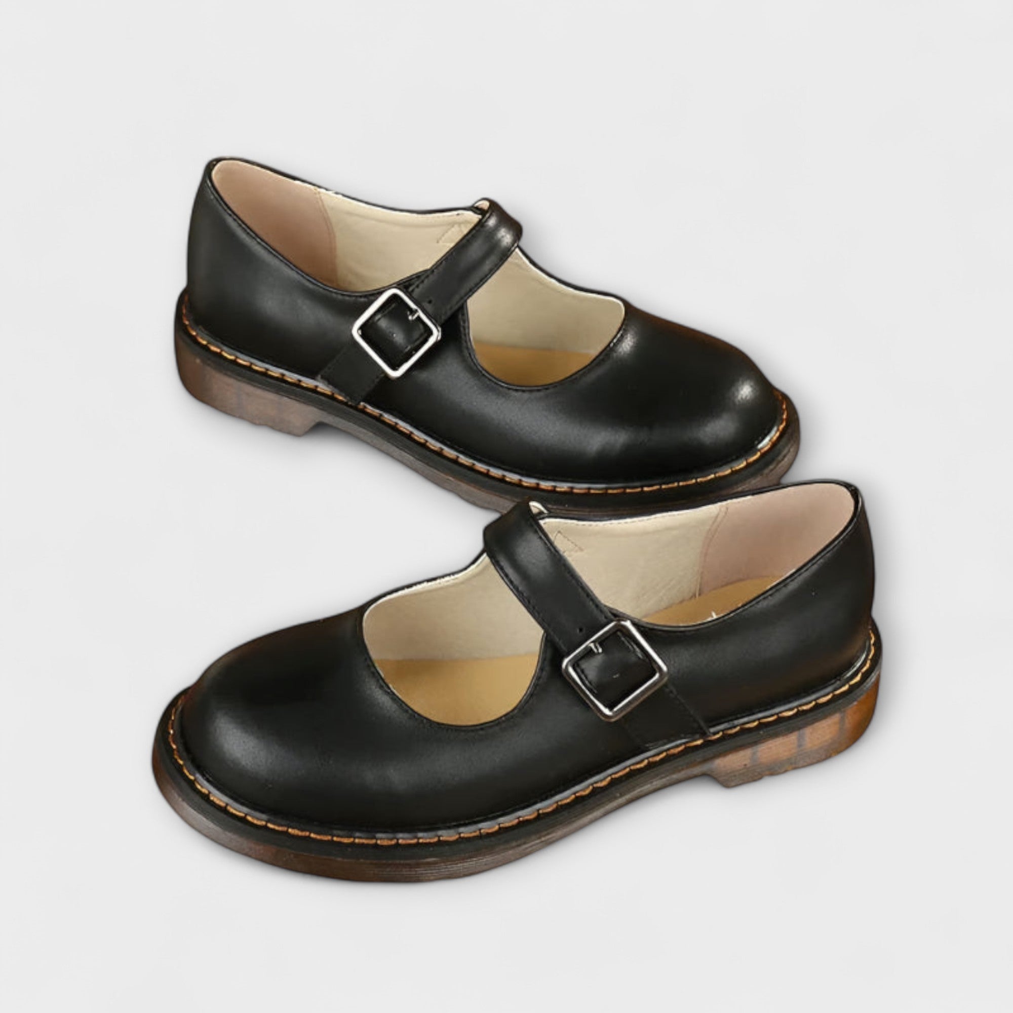 Women's Classic Mary Jane Shoes with Strap Closure