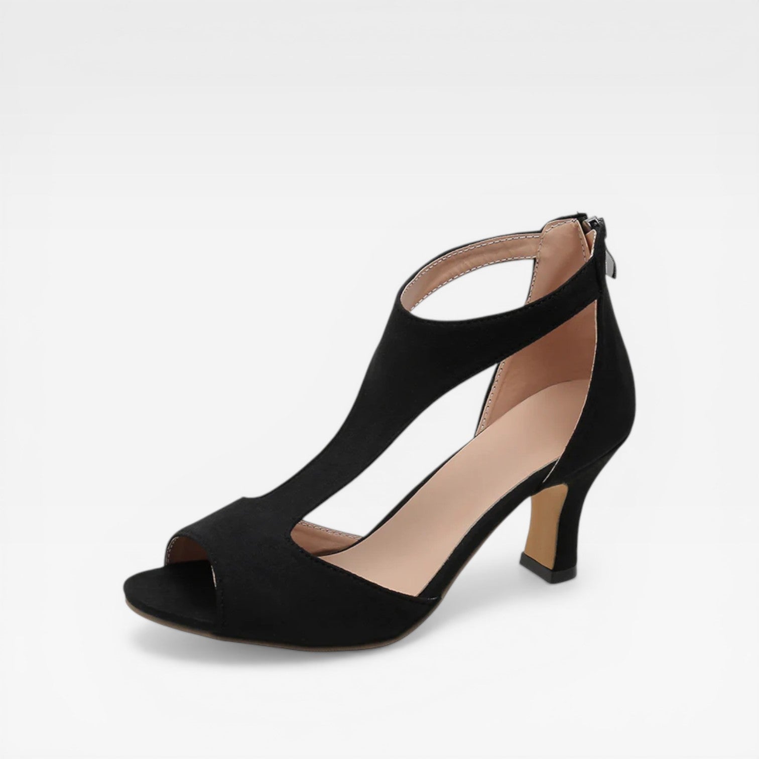 Women's Open-Toe Kitten Heel Pumps for Summer