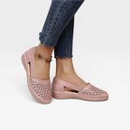 Women's Cutout Closed-Toe Wedge Sandals
