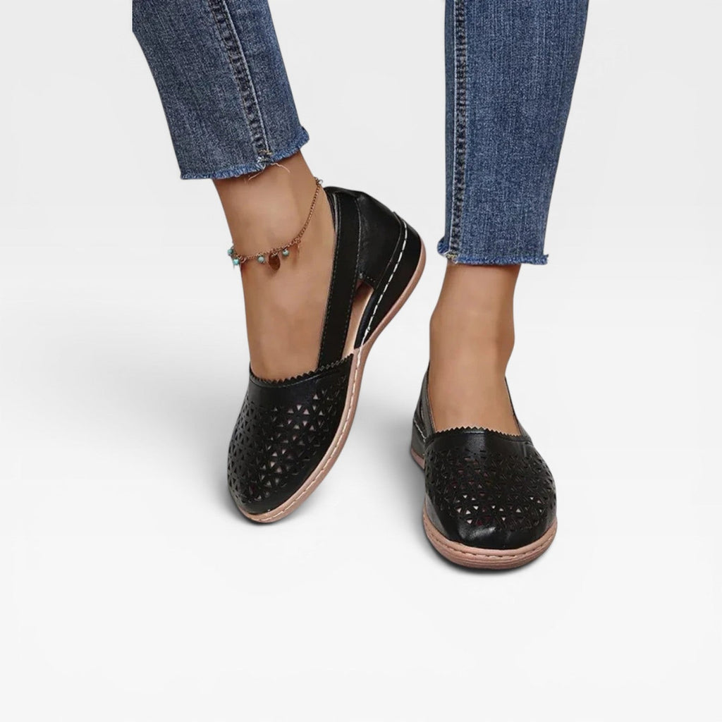 Women's Cutout Closed-Toe Wedge Sandals