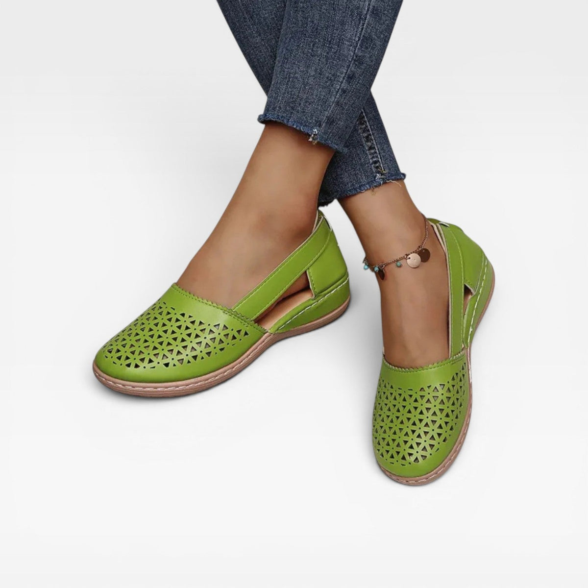 Women's Cutout Closed-Toe Wedge Sandals