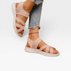 Women's Cushioned Cross-Strap Walking Sandals