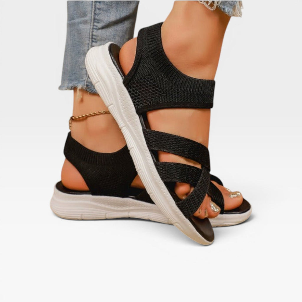 Women's Cushioned Cross-Strap Walking Sandals