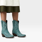 Women's Embroidered Cowboy Booties with Snip Toe