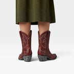 Women's Embroidered Cowboy Booties with Snip Toe
