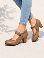Women's Block Heel Mary Jane Shoes