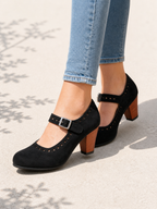 Women's Block Heel Mary Jane Shoes