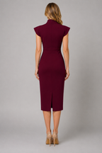 Women's Bow Tie Neck Midi Dress