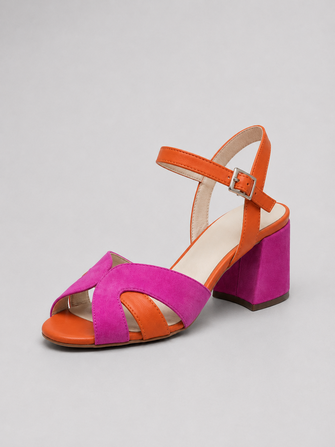 Women's Crossover Strap Block Heel Sandals