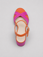 Women's Crossover Strap Block Heel Sandals