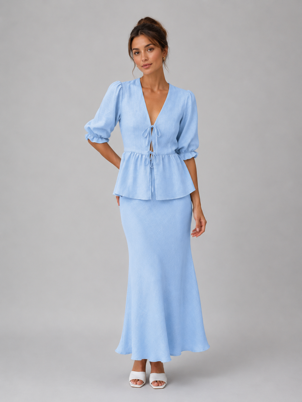 Women's Cotton Two-Piece Skirt Set for Summer