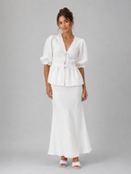 Women's Cotton Two-Piece Skirt Set for Summer