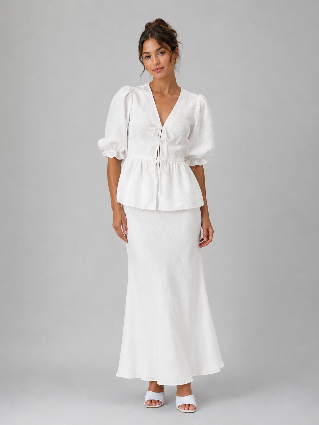 Women's Cotton Two-Piece Skirt Set for Summer