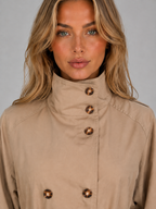 Women's Cropped Belted Trench Jacket