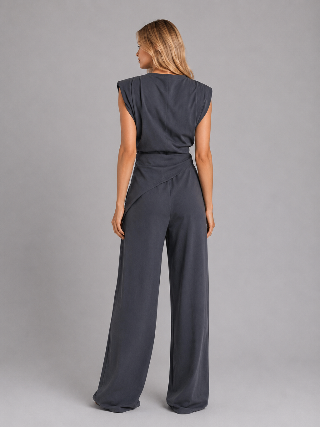 Women's Draped Two-Piece Co-Ord Set for Everyday Ease