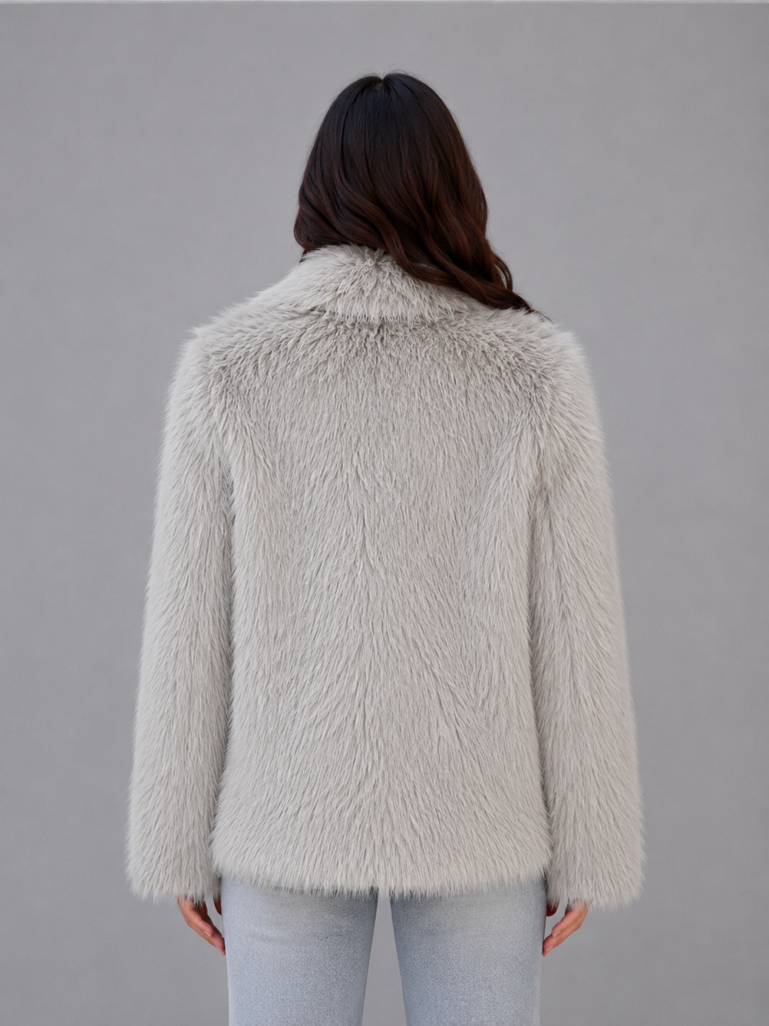 Women's Faux Fur Shawl Collar Jacket