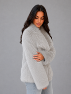 Women's Faux Fur Shawl Collar Jacket