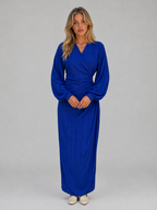 Women's Ruched Wrap Maxi Dress