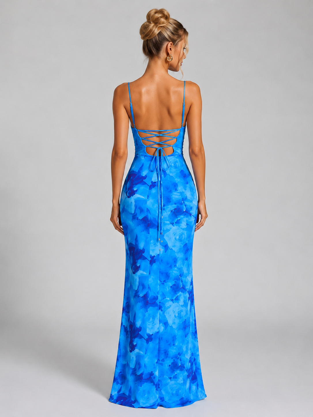 Women's Floral Bodycon Maxi Dress for Elevated Occasions