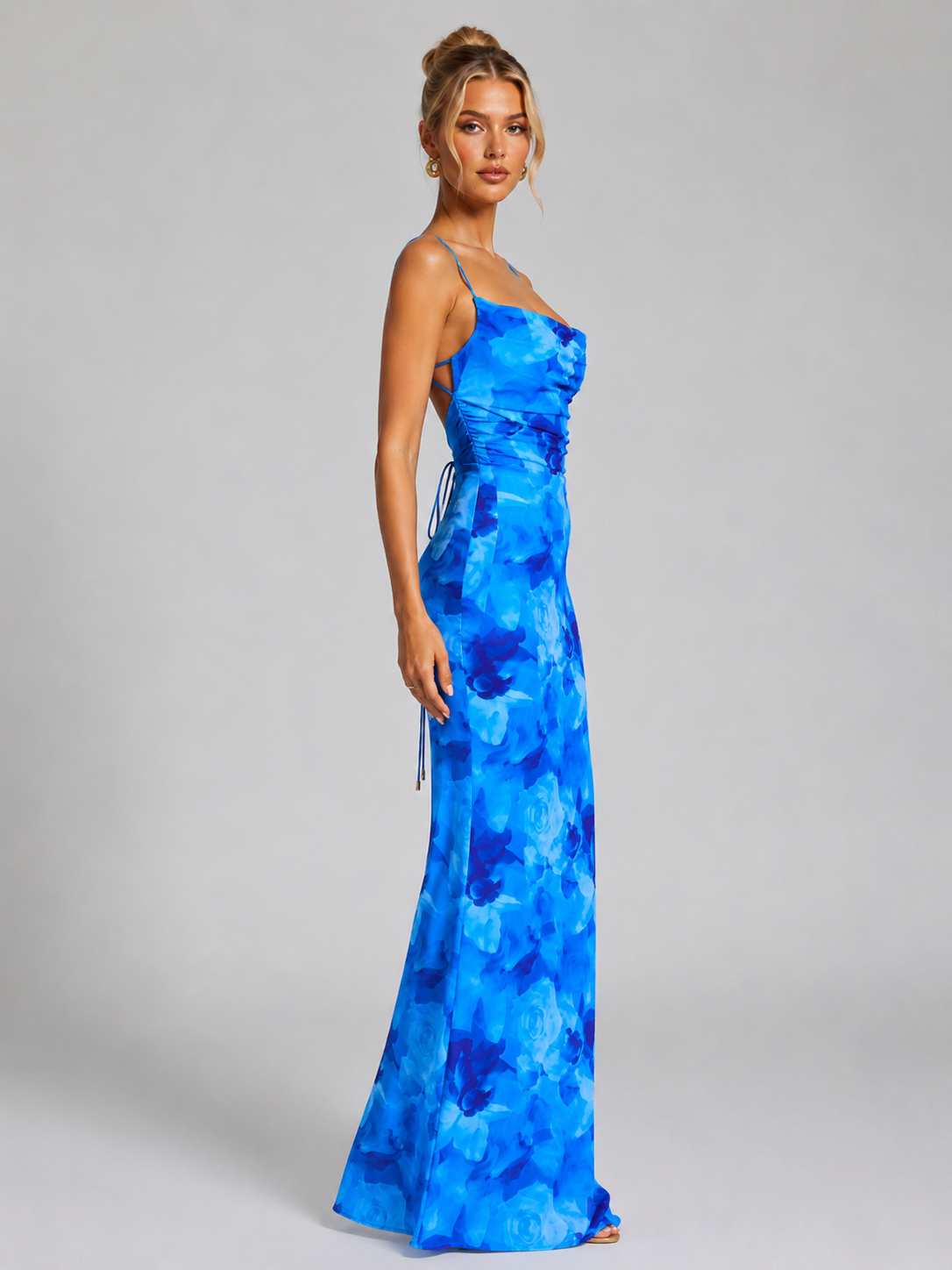 Women's Floral Bodycon Maxi Dress for Elevated Occasions