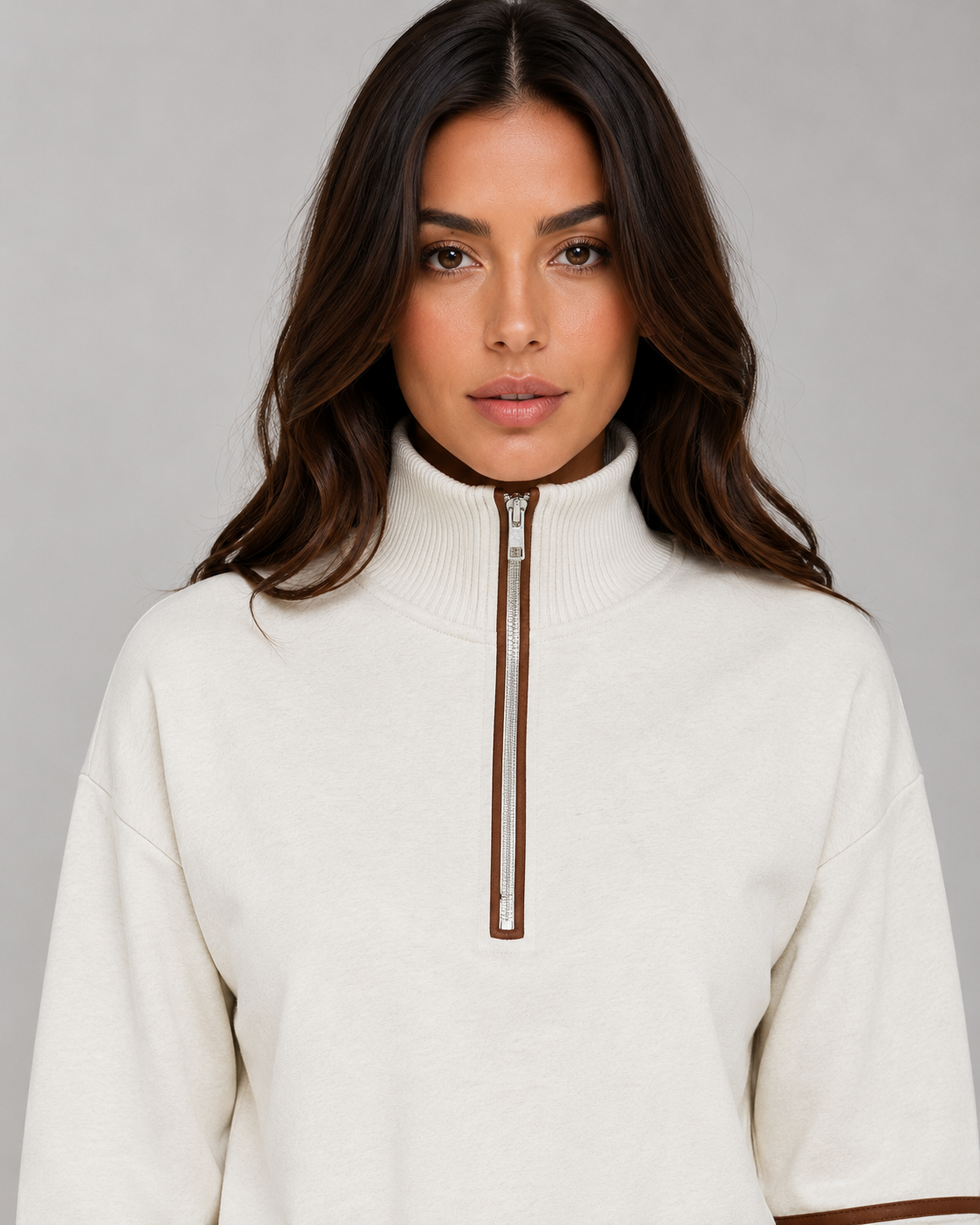 Women's Half Zip Wide Leg Lounge Set