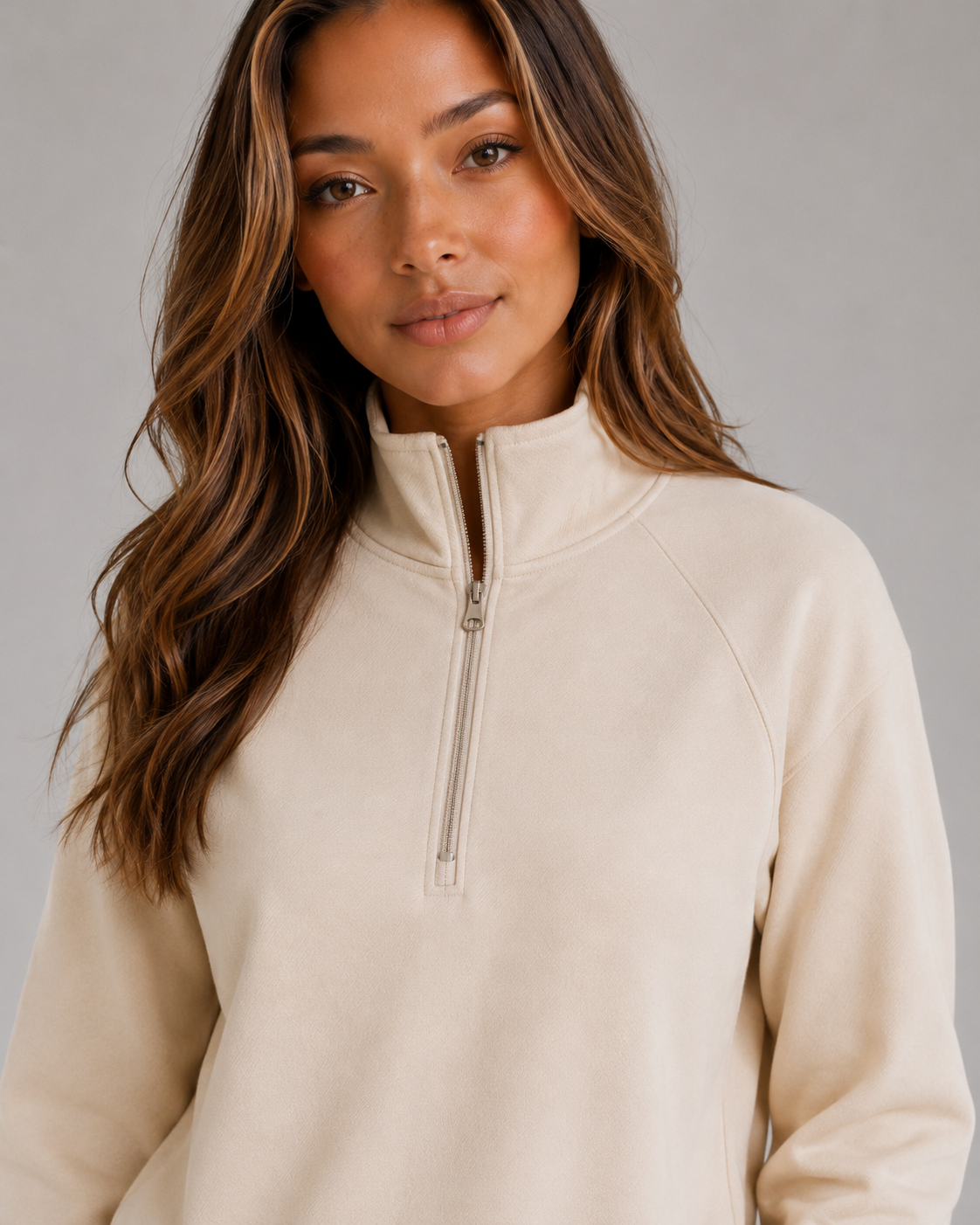 Women's Half Zip Wide Leg Lounge Set