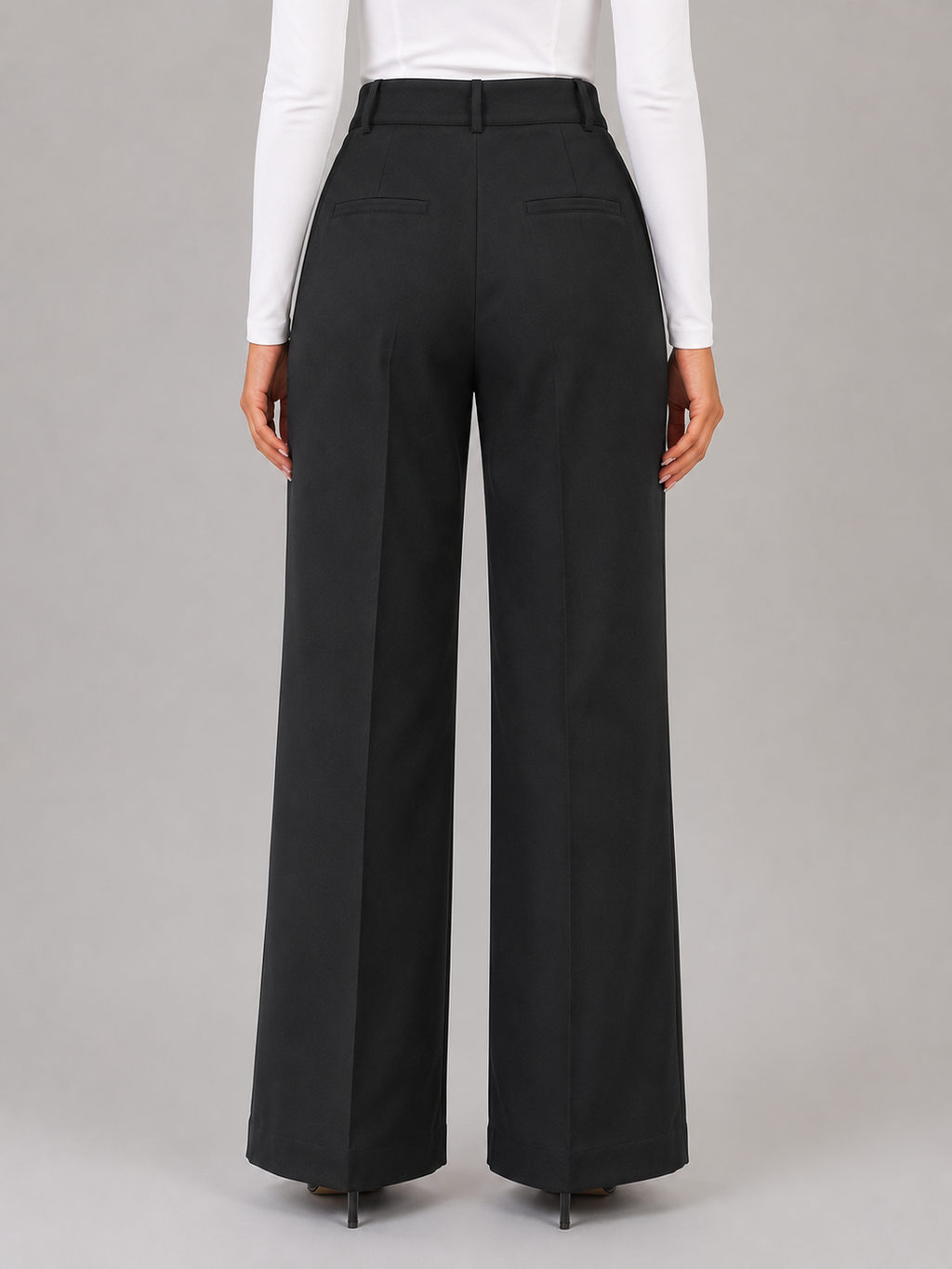 Women's High Waisted Straight Leg Tailored Trousers