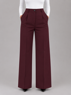 Women's High Waisted Straight Leg Tailored Trousers