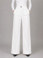 Women's High Waisted Straight Leg Tailored Trousers