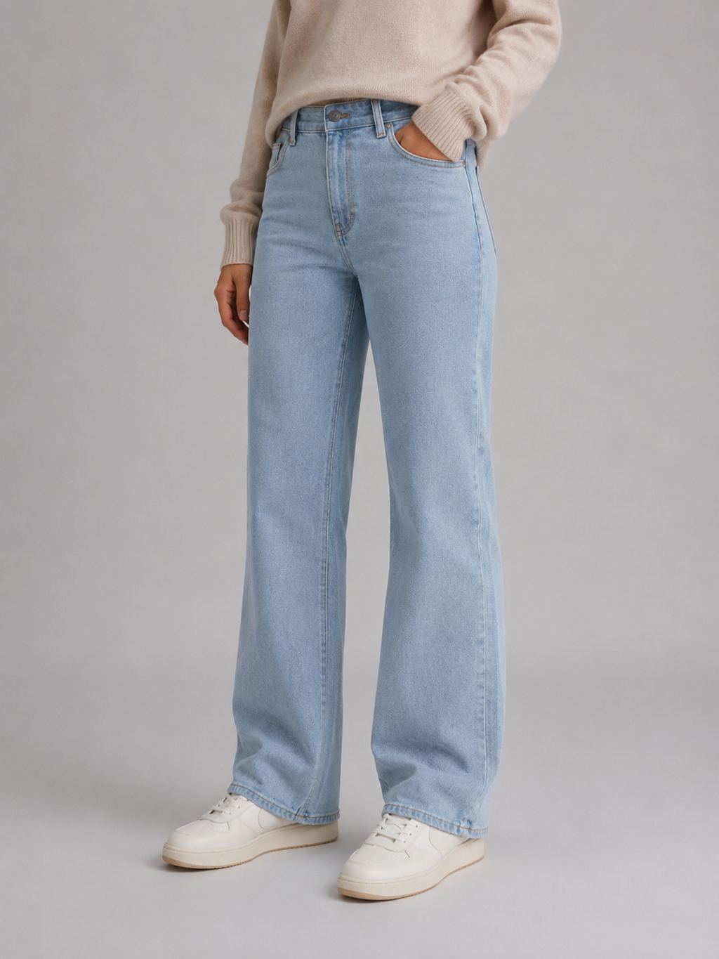 Women's High Waisted Wide Leg Denim Jeans