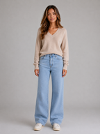 Women's High Waisted Wide Leg Denim Jeans