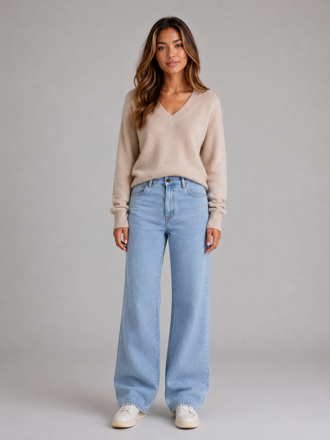 Women's High Waisted Wide Leg Denim Jeans