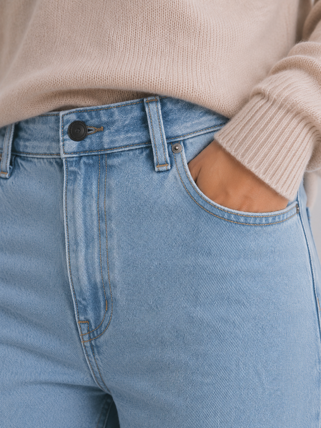 Women's High Waisted Wide Leg Denim Jeans