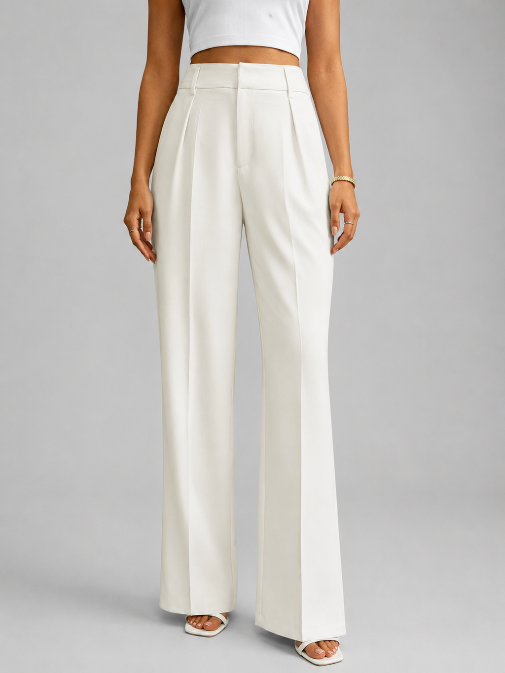Women's High Waisted Wide Leg Trousers