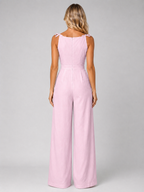 Women's Jacquard Wide Leg Jumpsuit for Summer