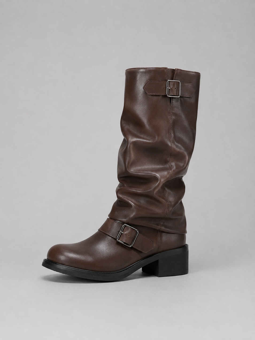 Women's Knee-High Buckle Detail Boots