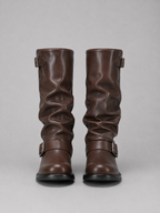 Women's Knee-High Buckle Detail Boots